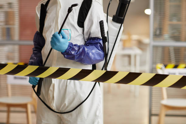 Professional Blood Cleanup technician working in Flanders, NY
